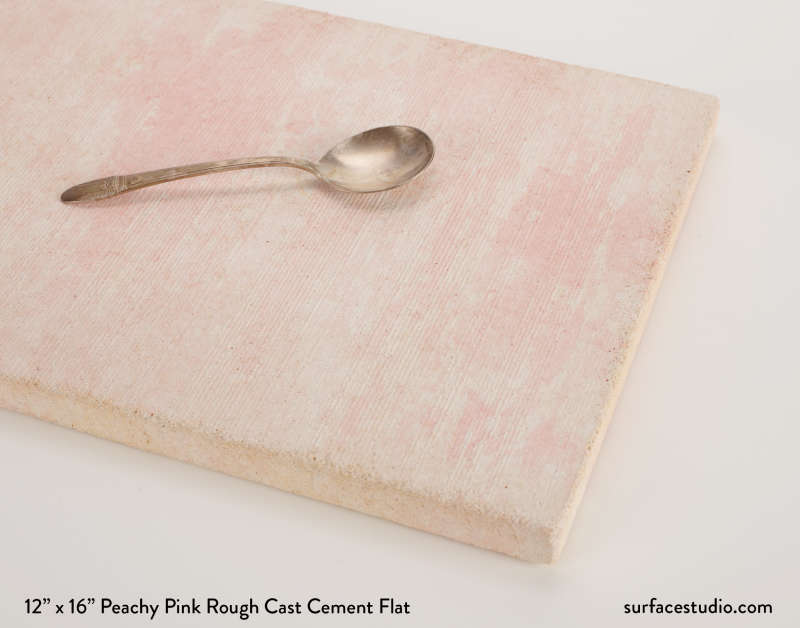 Peachy Pink Rough Cast Cement Flat