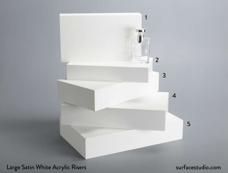 Satin White Large Acrylic Risers (5)