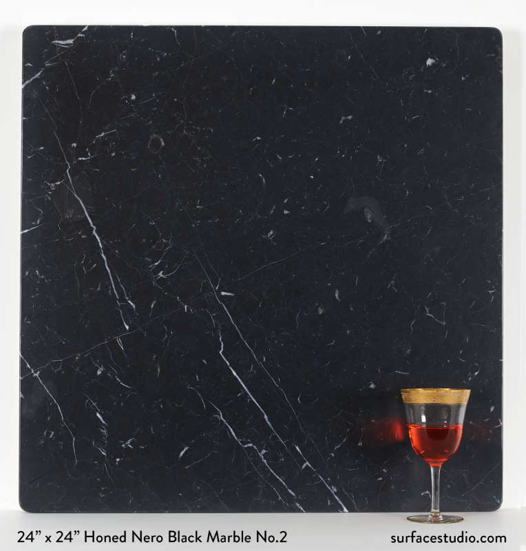 Honed Nero Black Marble No.2  (40 Lbs)