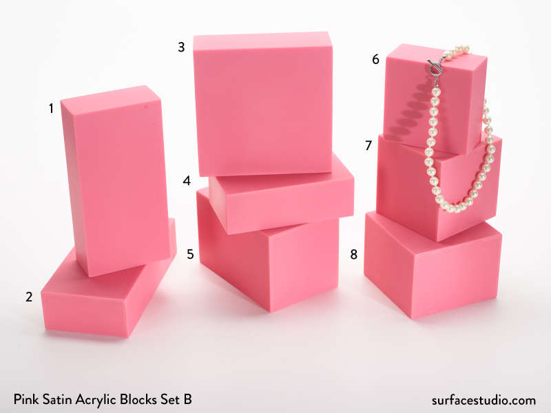 Pink Satin Acrylic Blocks Set B ($35 - $45) 