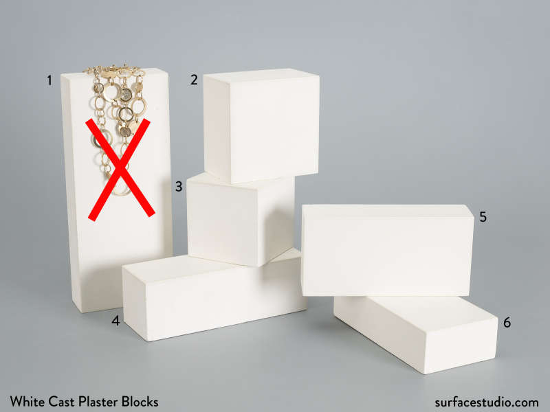 White Cast Plaster Blocks (5) ~ $45 each (G3)