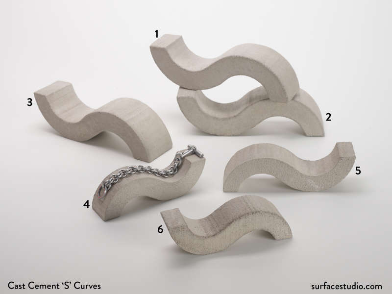 Cast Cement 'S' Curves (6) $45 Each