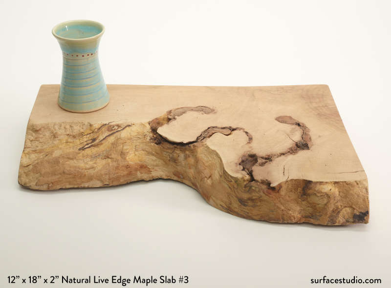 Natural Live Edge Maple Slab #3