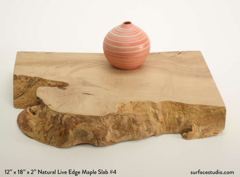 Natural Live Edge Maple Slab #4