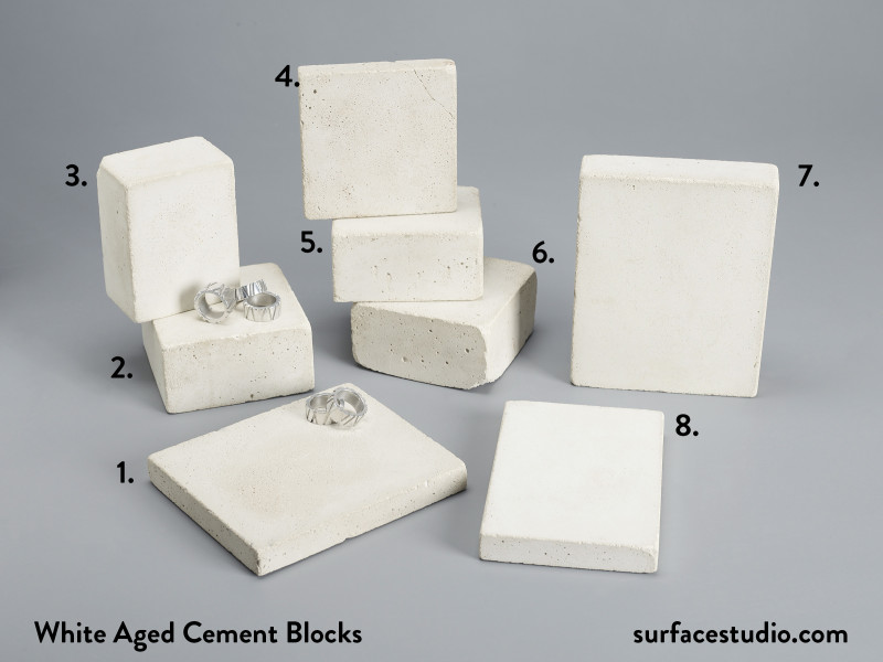 White Aged Cement Blocks  (8) $30 Each (K3)