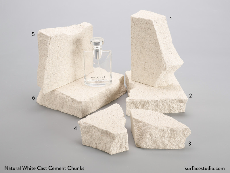 Natural White Cement Chunks (6) $30 - $35 (H3)