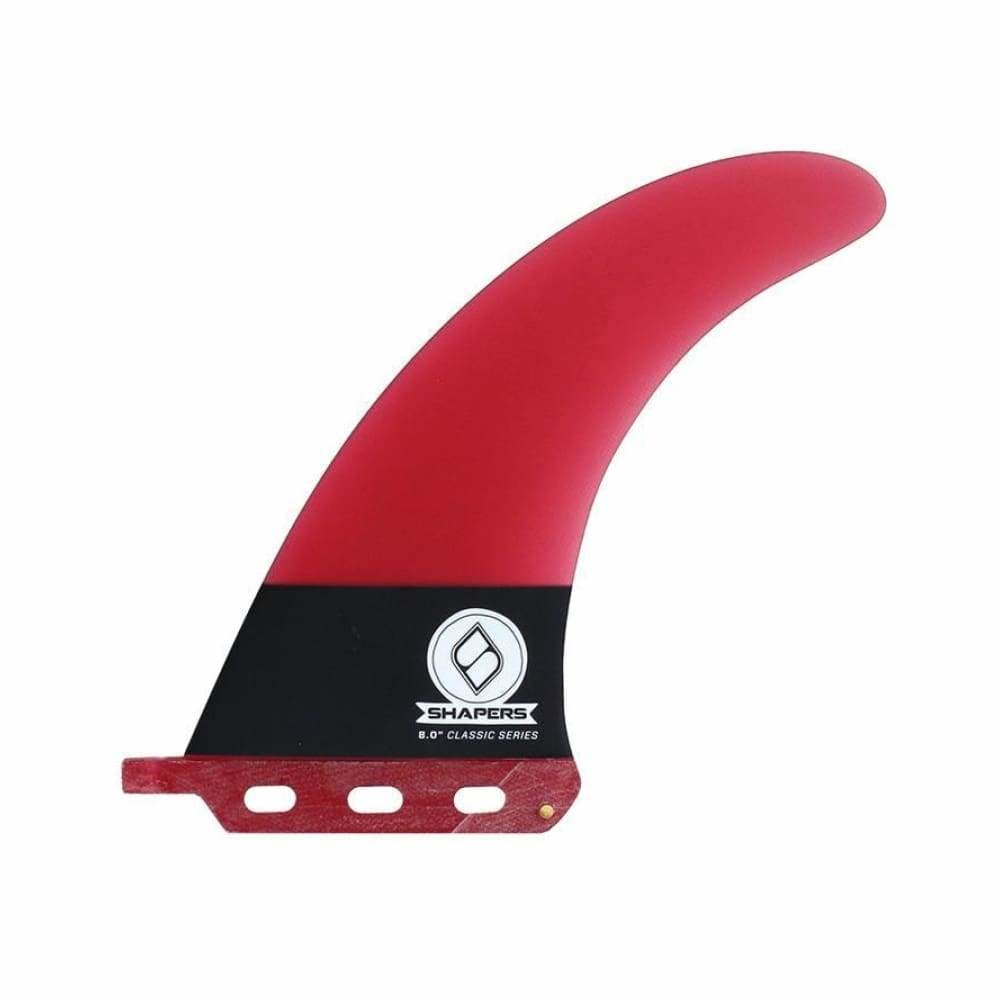 Shapers 8 Classic: Red Longboard Fin - Shapers - Longboard Fin