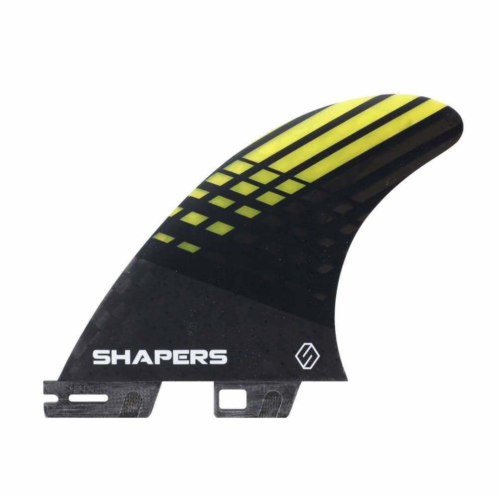 Shapers Carbon-Flare Thruster Fins - Small (Yellow) - Shapers - Thruster Fins