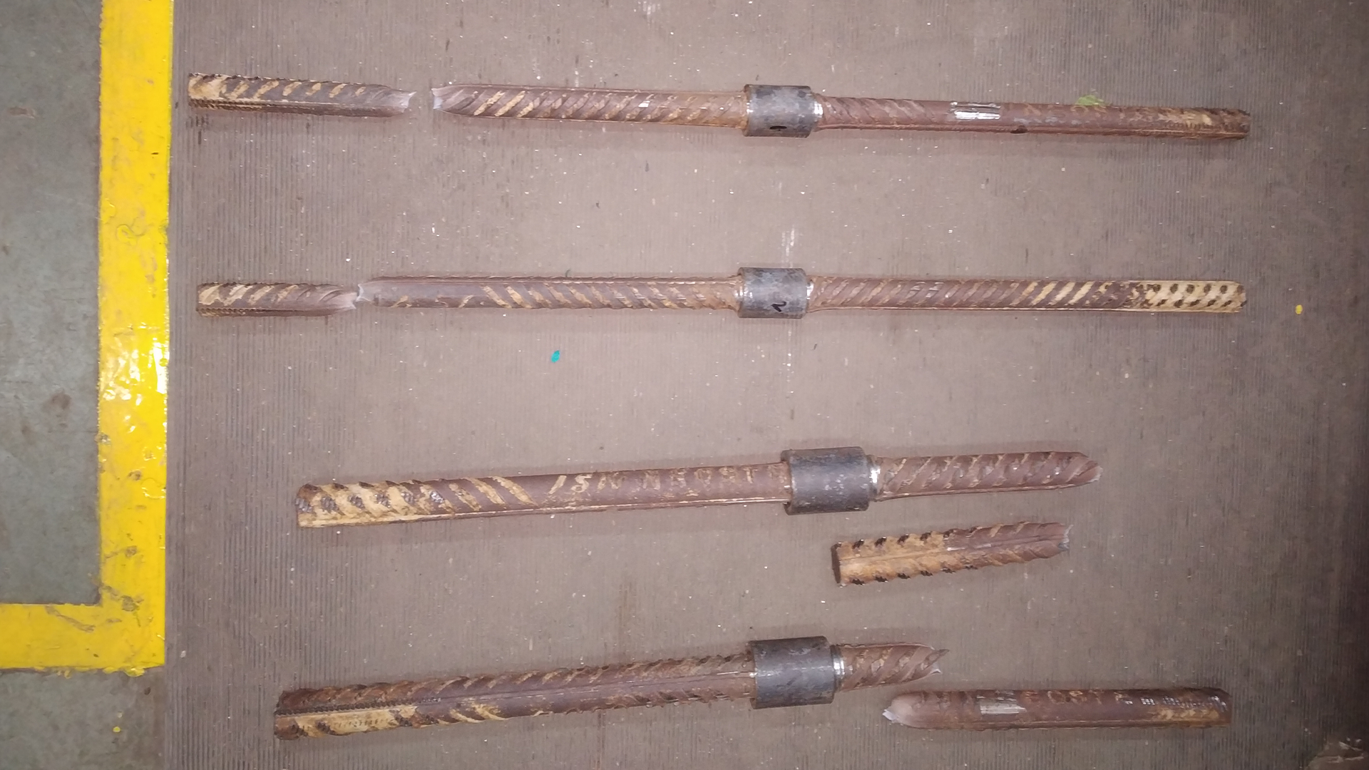 Rebar Breaked after Rebar coupler Tensile Test