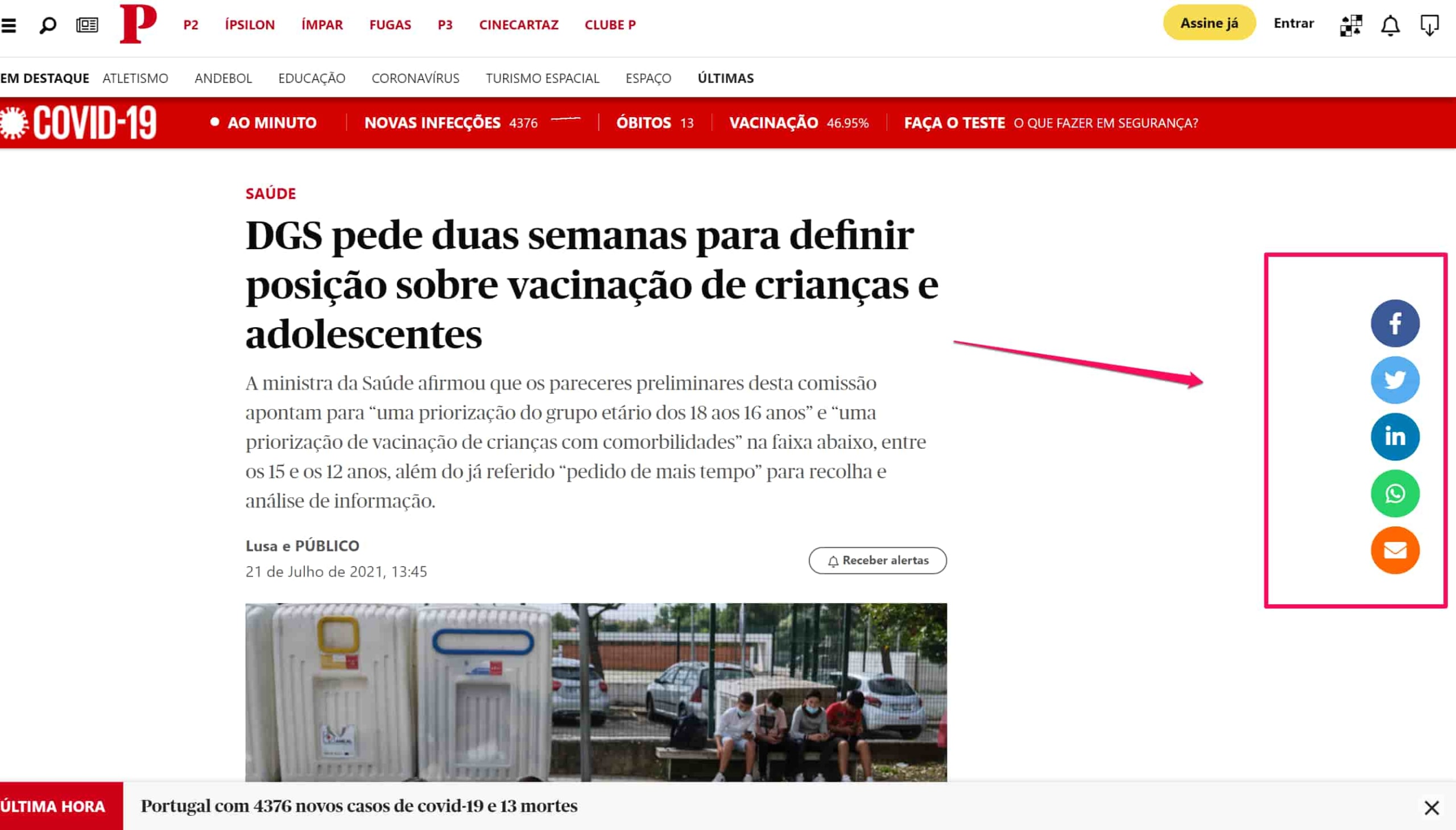 Como adicionar botões de partilha num website por GTM