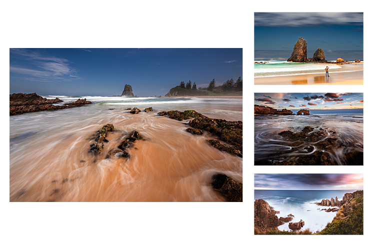 Four shots from The Pinnacles Lookout at Cape Woolamai — all-MiniLM-L12-v2 connects them through shared text
