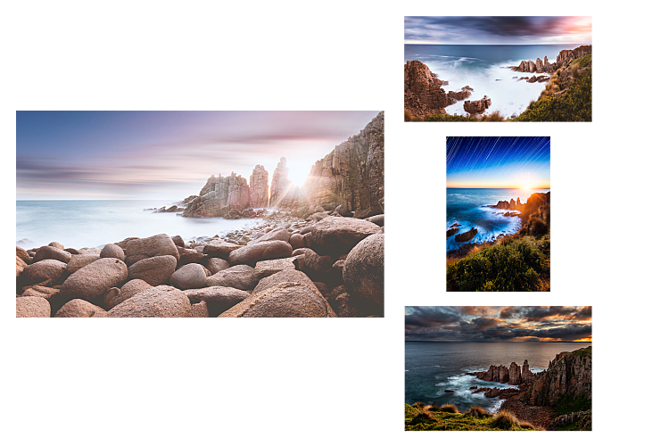 Long-exposure coastal seascapes — both OpenCLIP and all-MiniLM-L12-v2 agree on these recommendations