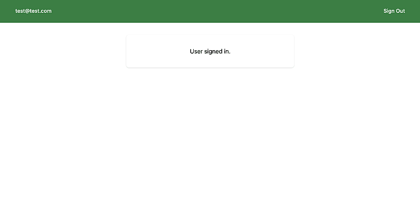 Screenshot of the application with the user is logged in