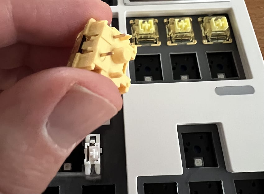 installing the switch into the PCB