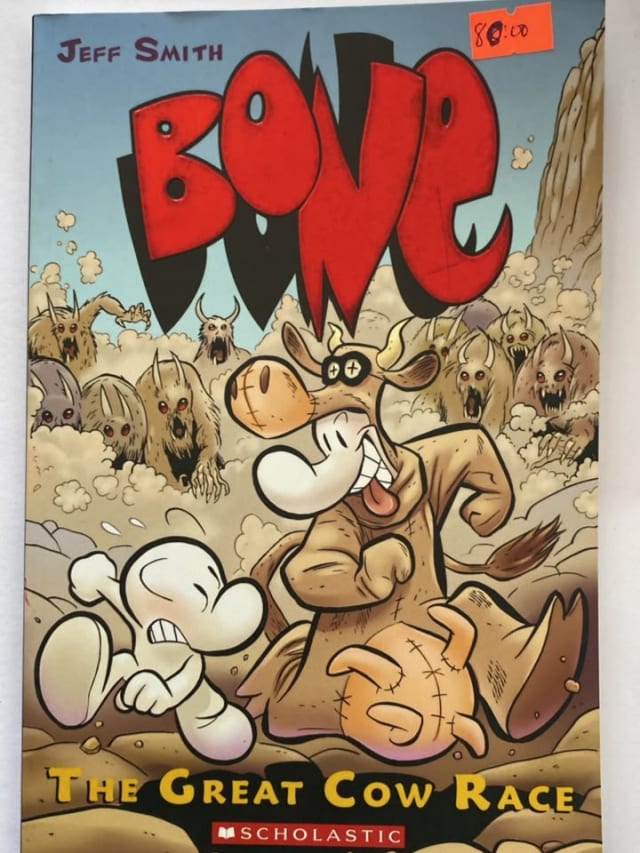Bone: The Great Cow Race by Jeff Smith — front cover