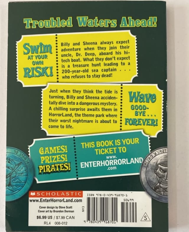 Goosebumps HorrorLand: Creep from the Deep back cover