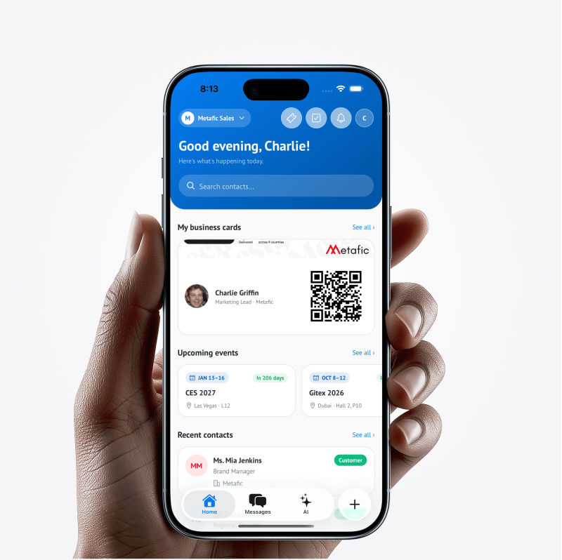 Leadnics native mobile app home screen