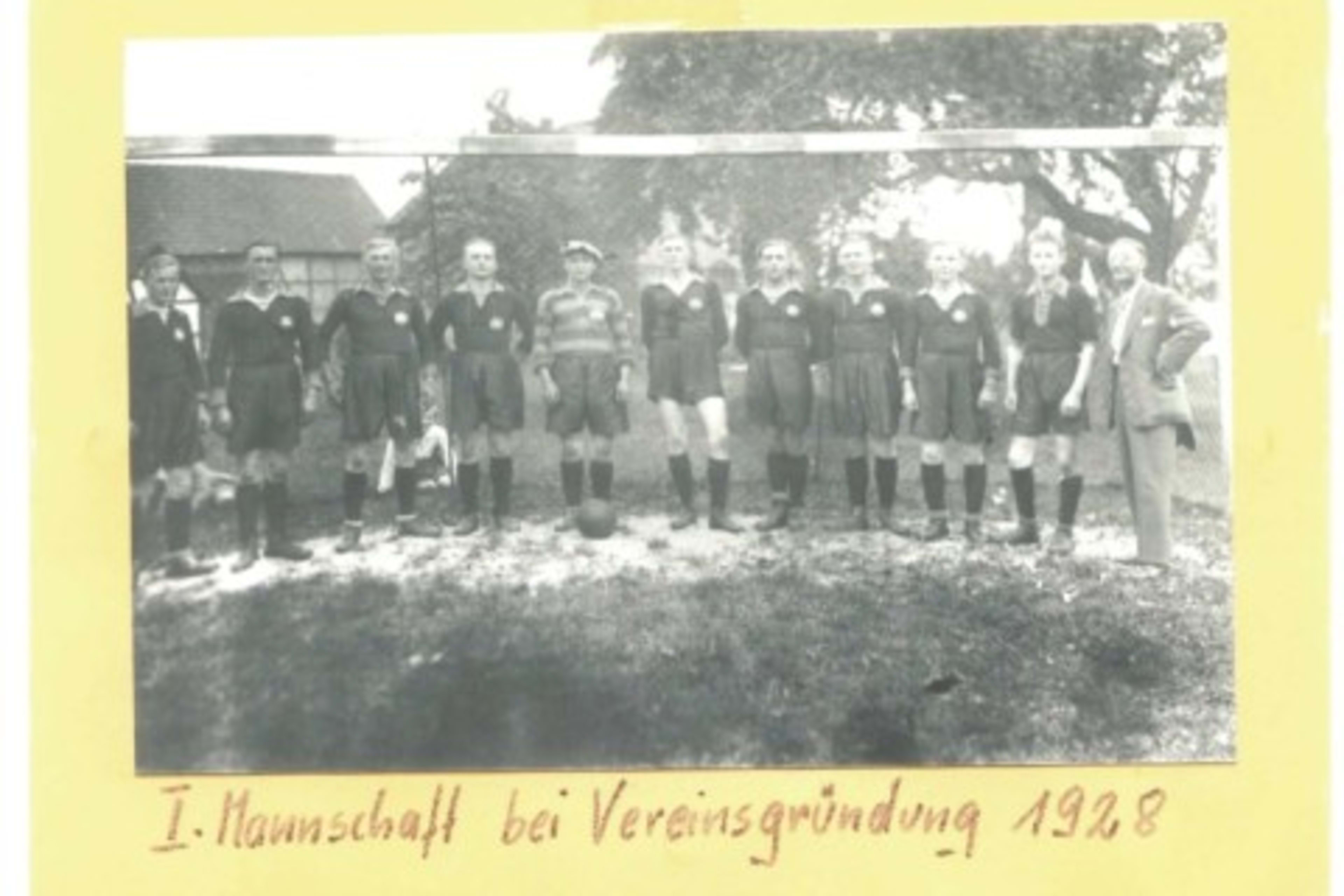 1. Mannschaft bei Vereinsgründung 1928