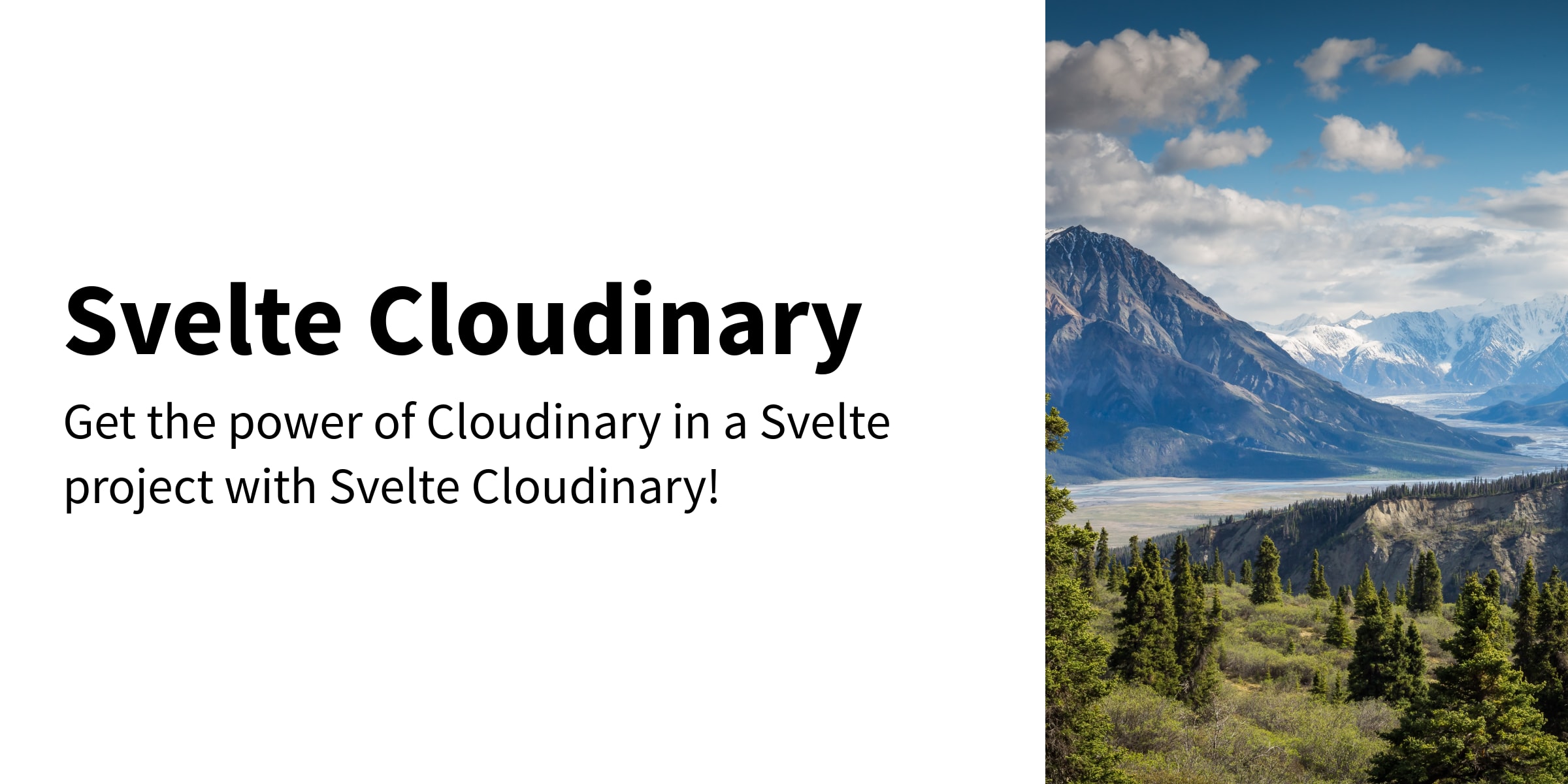 Svelte Cloudinary with picture of a mountain