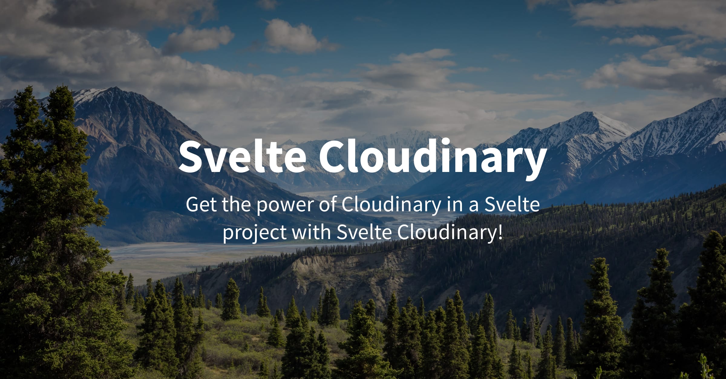 Svelte Cloudinary with picture of a mountain