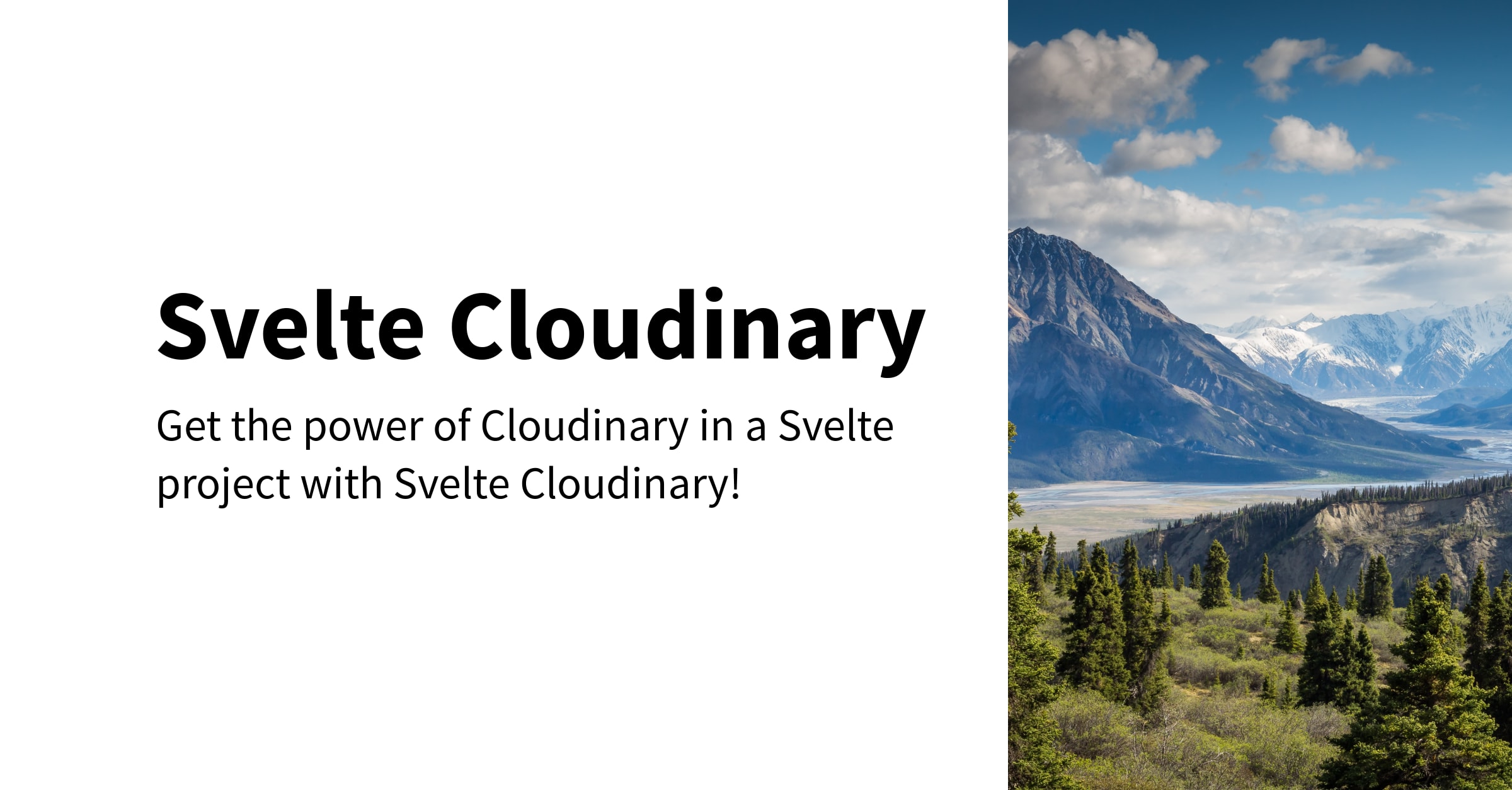 Svelte Cloudinary with picture of a mountain