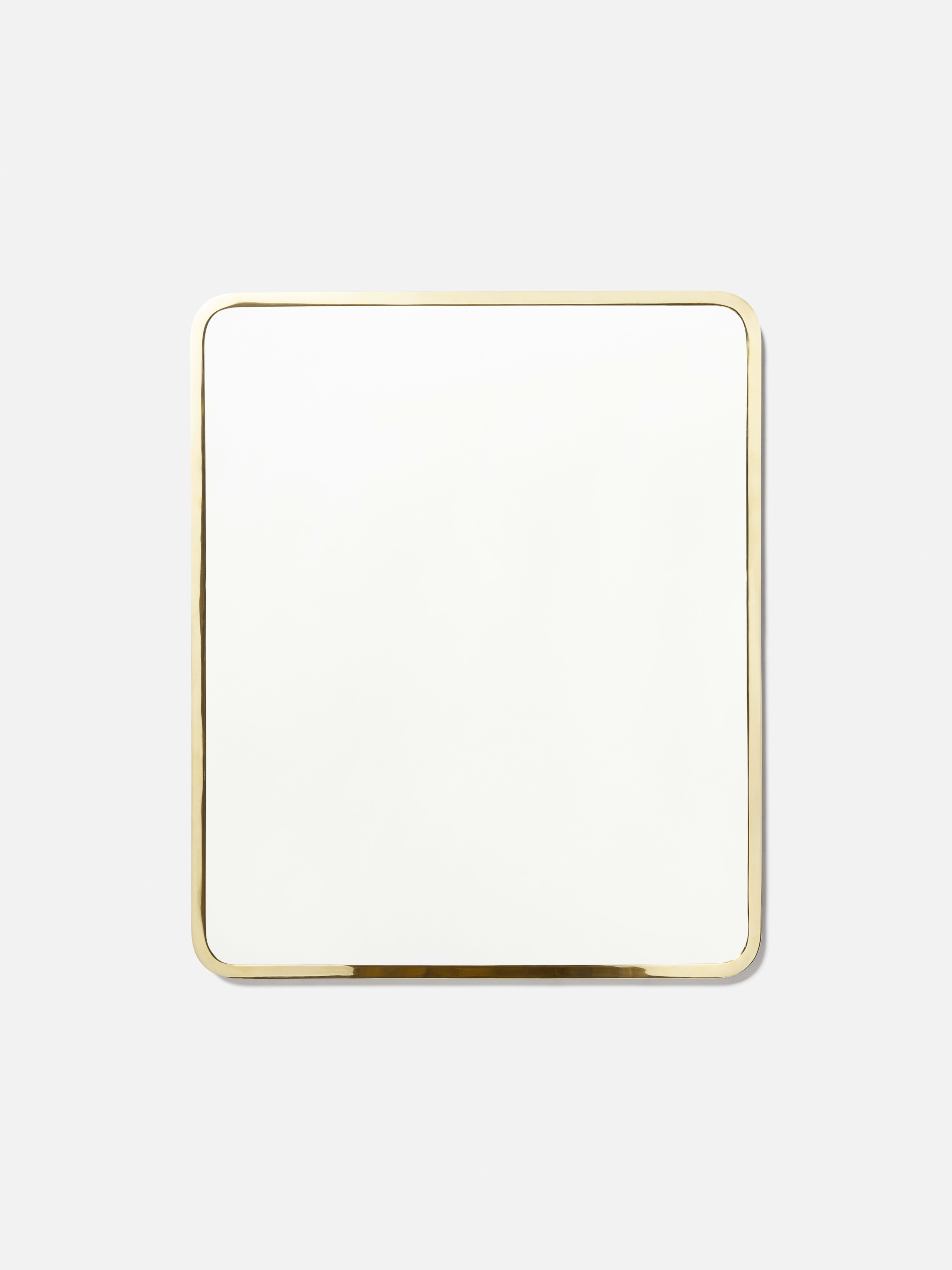 Mirror With Brass Frame
