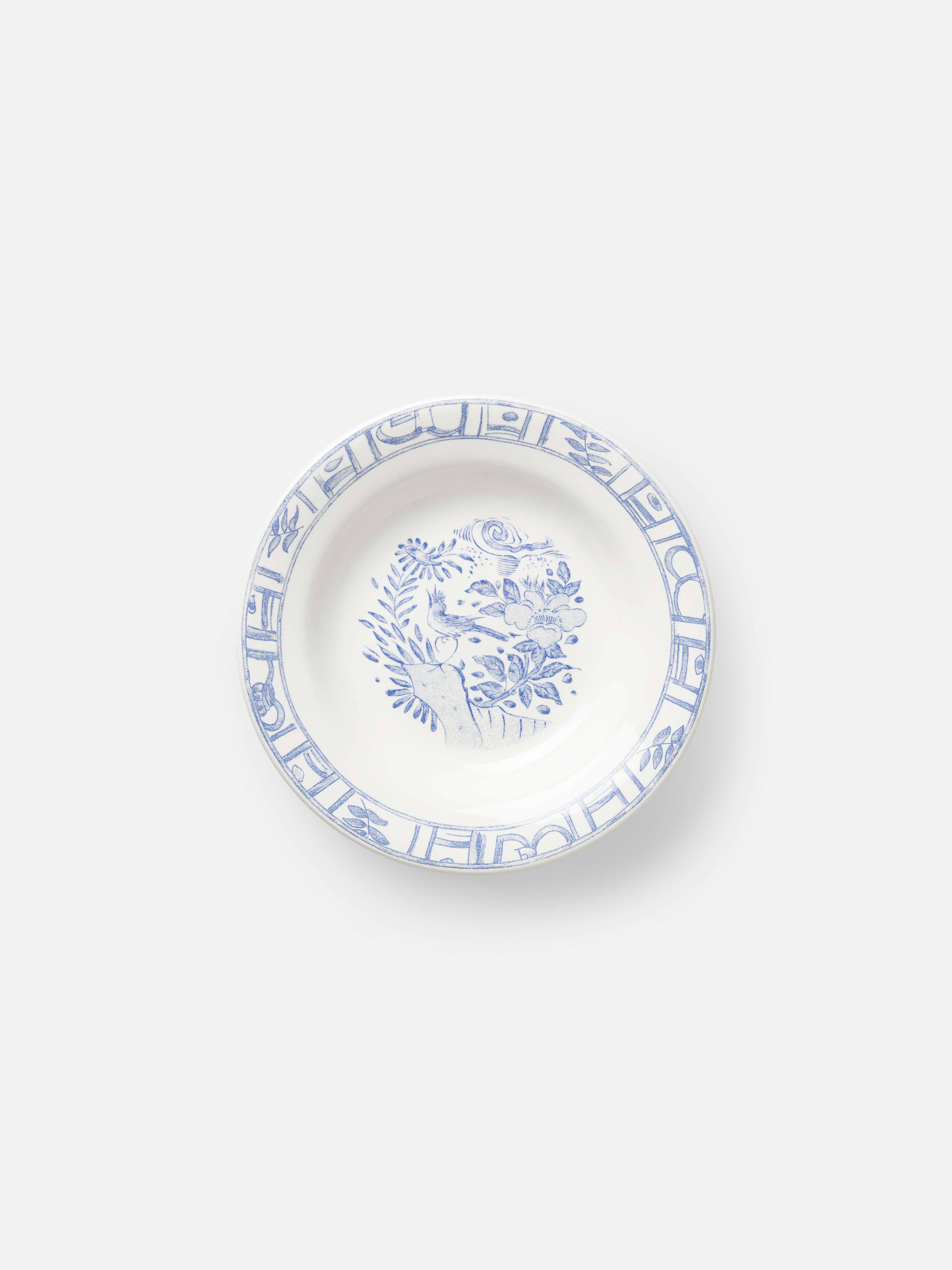 Soup Plate Oiseau Bleu