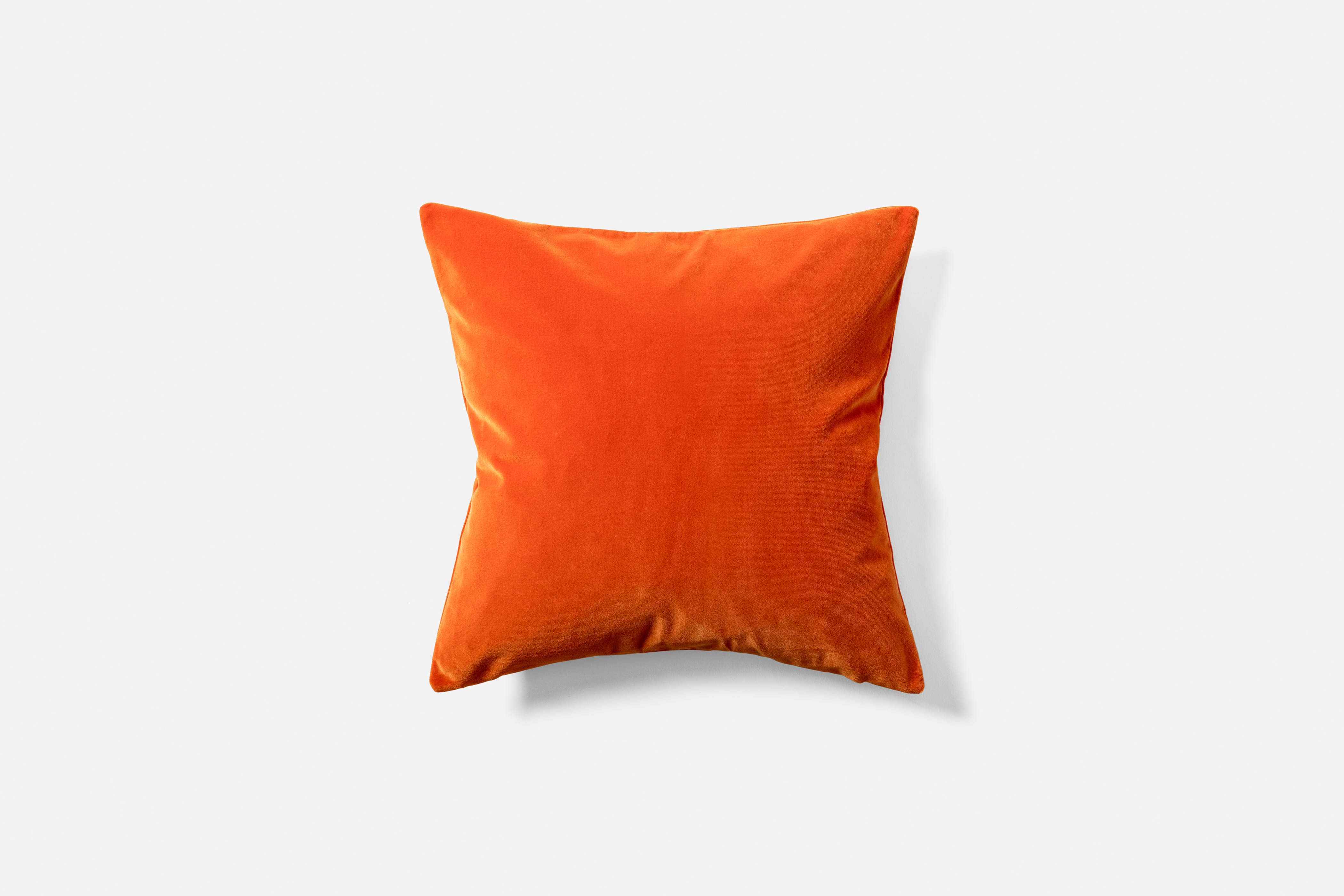 Velvet orange cushion on sale