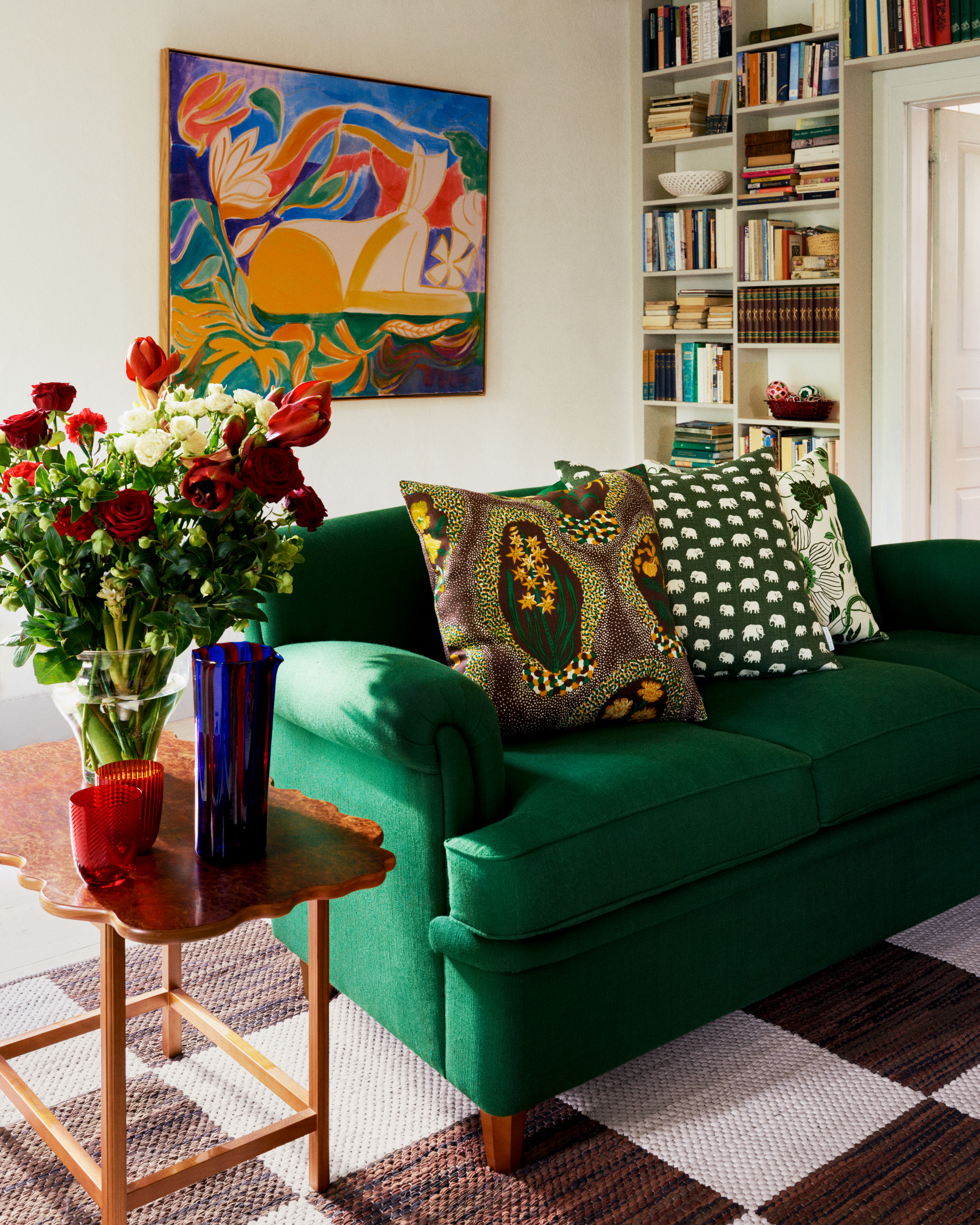 Svenskt Tenn Tablett Elefant グリーン Tray Elefant – Estrid Ericson