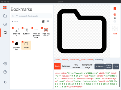SVGX features: Bookmarks