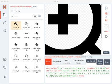 SVGX features: Preview & zoom