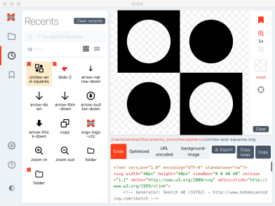 SVGX features: Recents