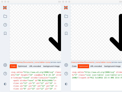 SVGX features: SVG optimization