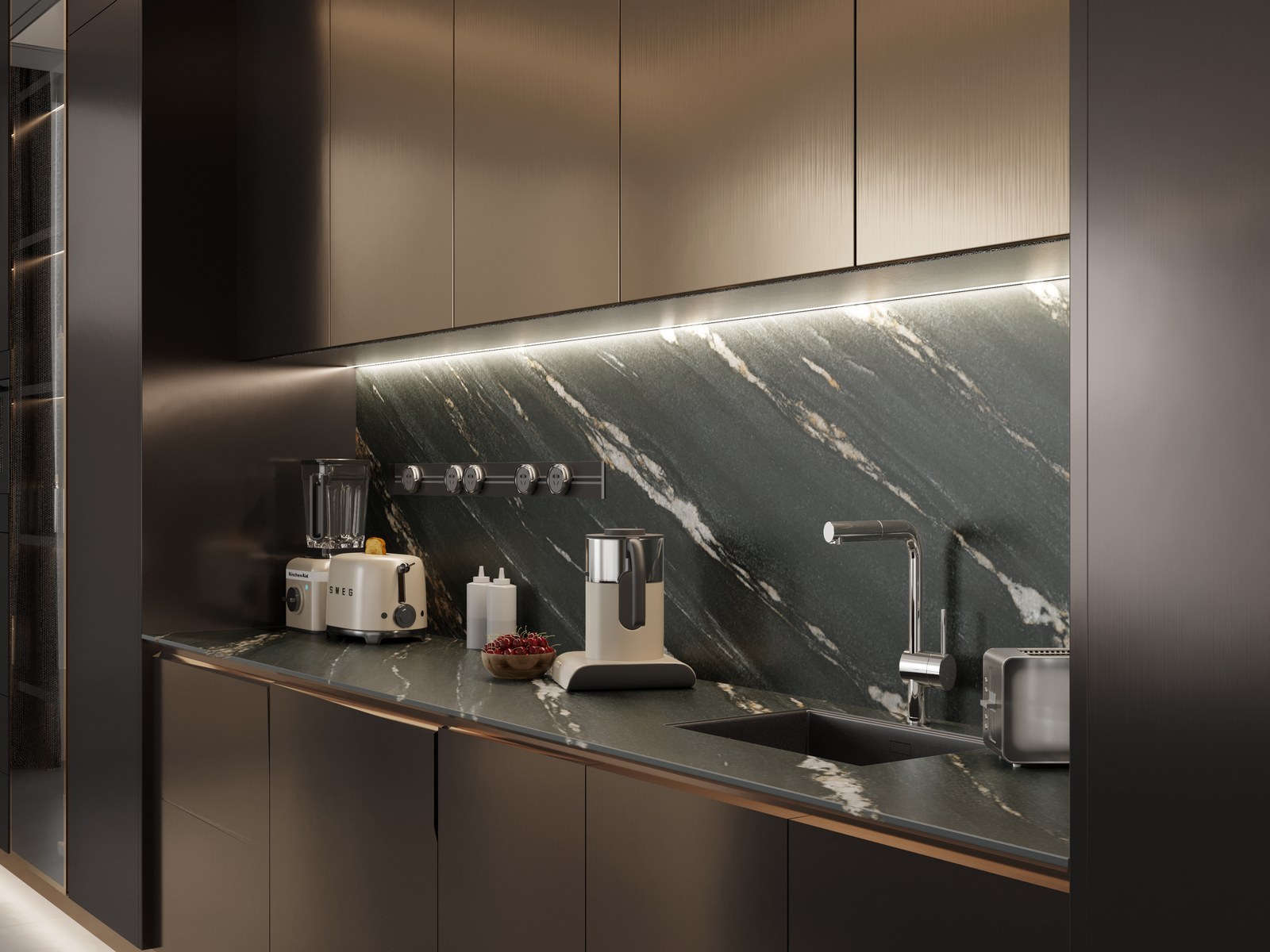 Black Cosmic Sintered Stone Slab product view