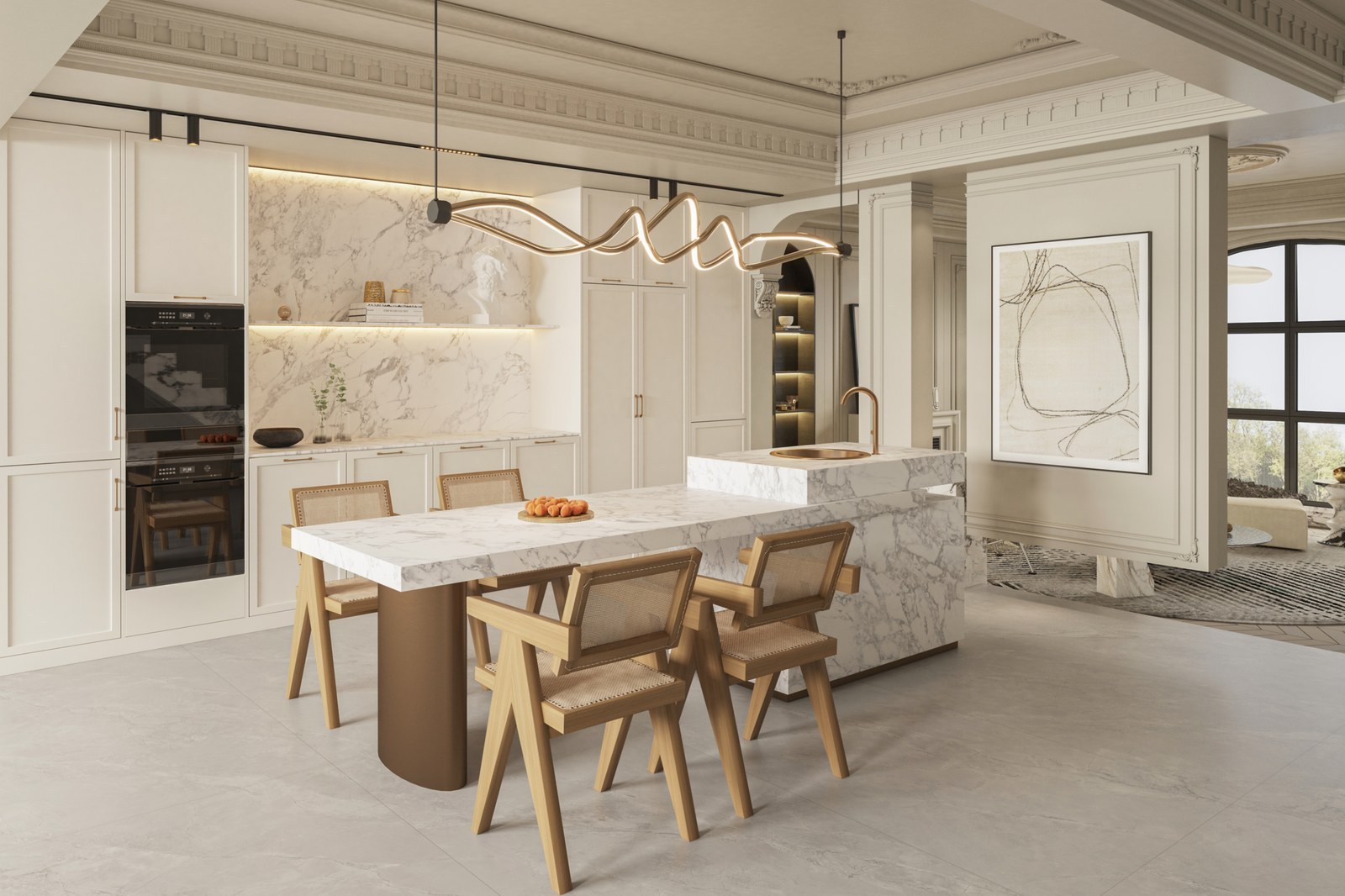 Calacatta Arni Sintered Stone Slab product view