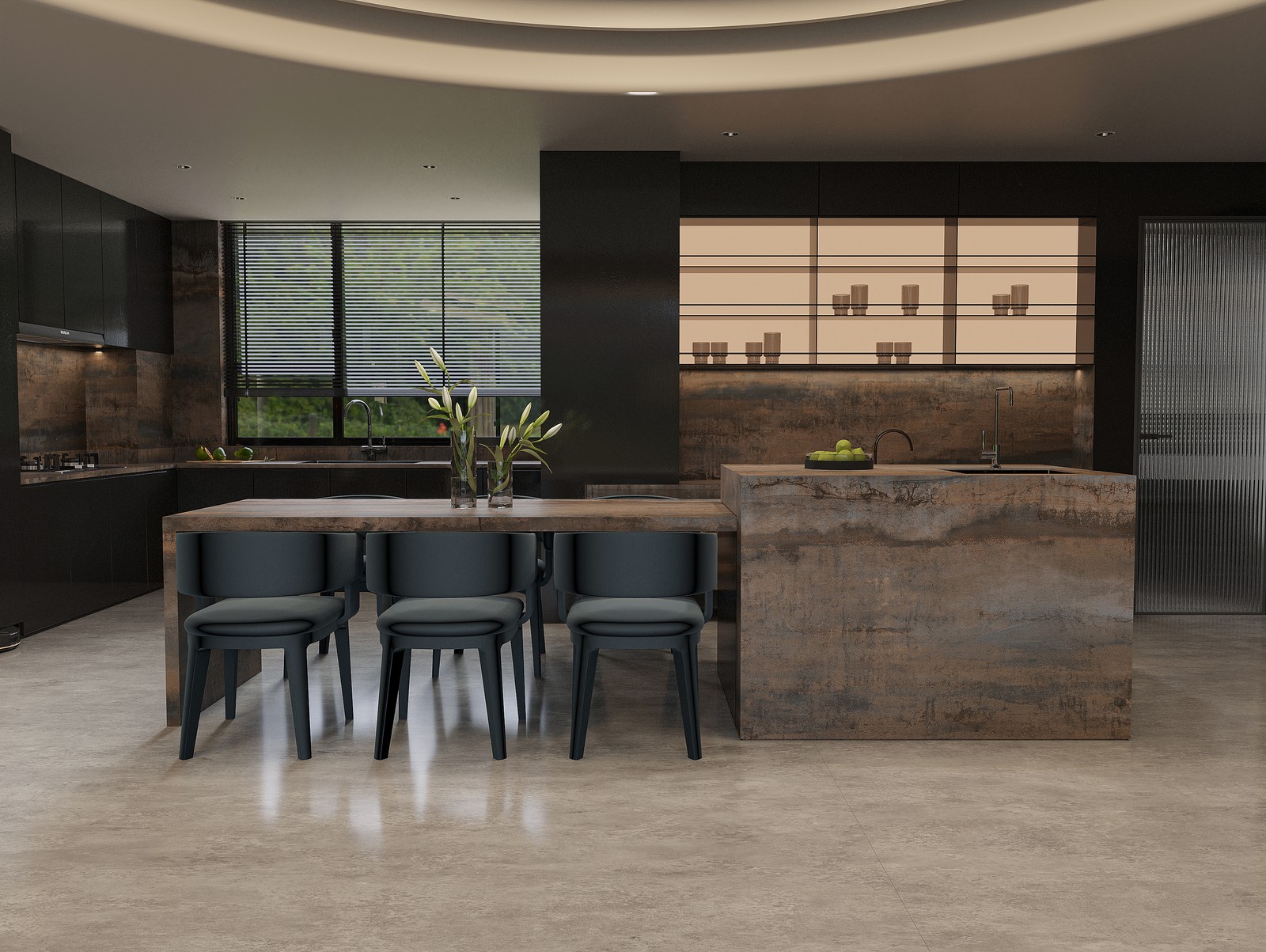 Metallic Indigo Sintered Stone Slab product view
