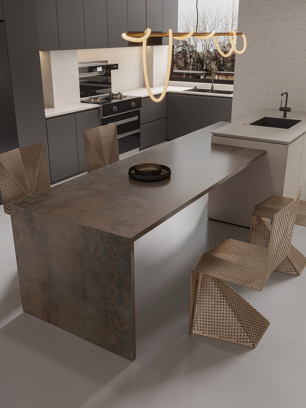 Metallic Rouge Sintered Stone Slab product view