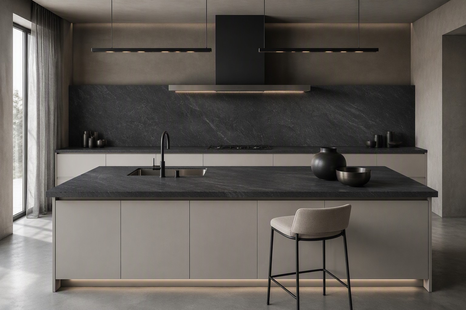Obsidian Mist Sintered Stone Slab product view