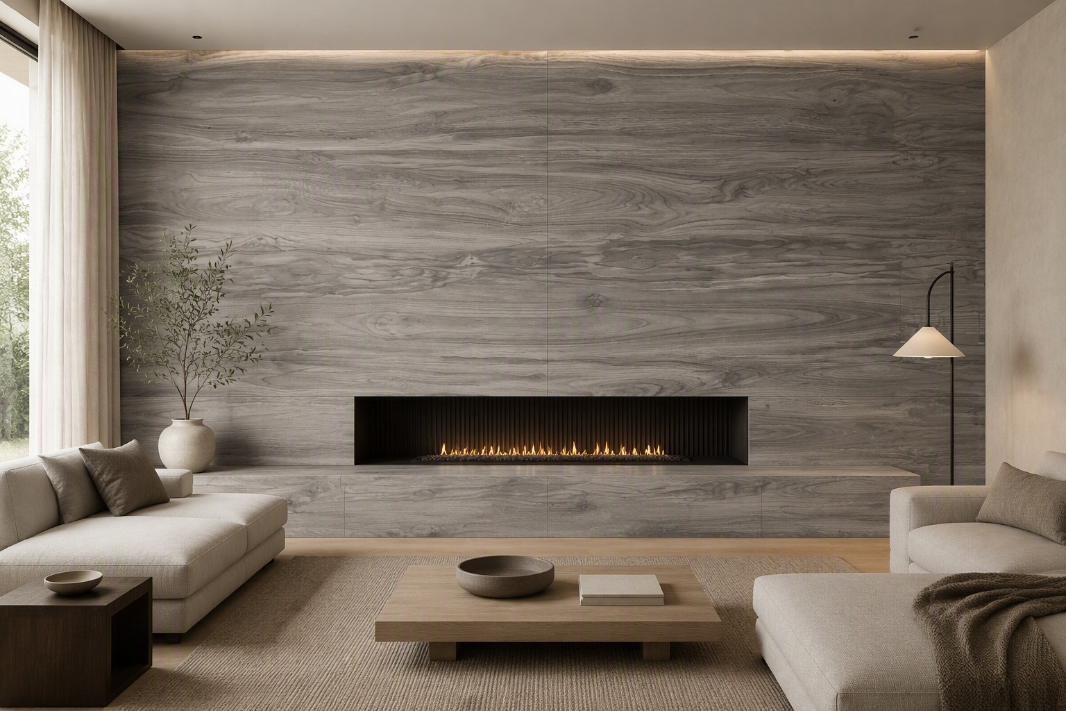 Satinwood Grey Sintered Stone Slab product view