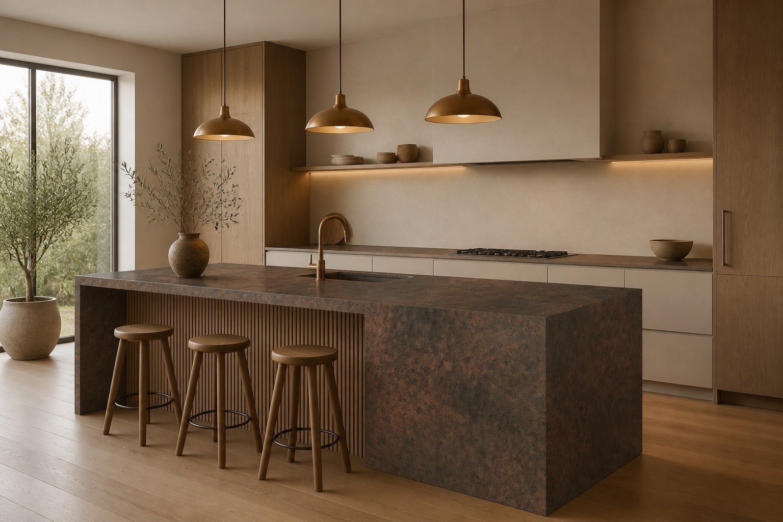 Copper Rust Sintered Stone Slab product view