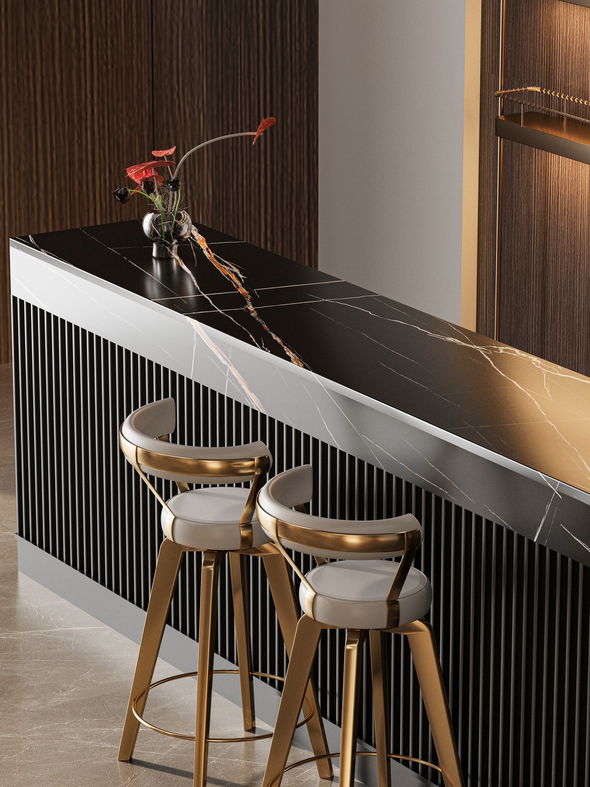Obsidian Flash Sintered Stone Slab product view