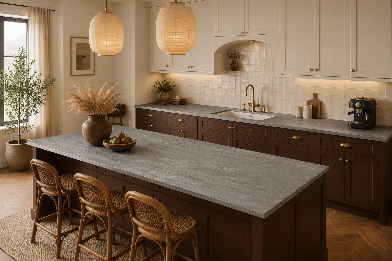 Cedar Grey Sintered Stone Slab product view