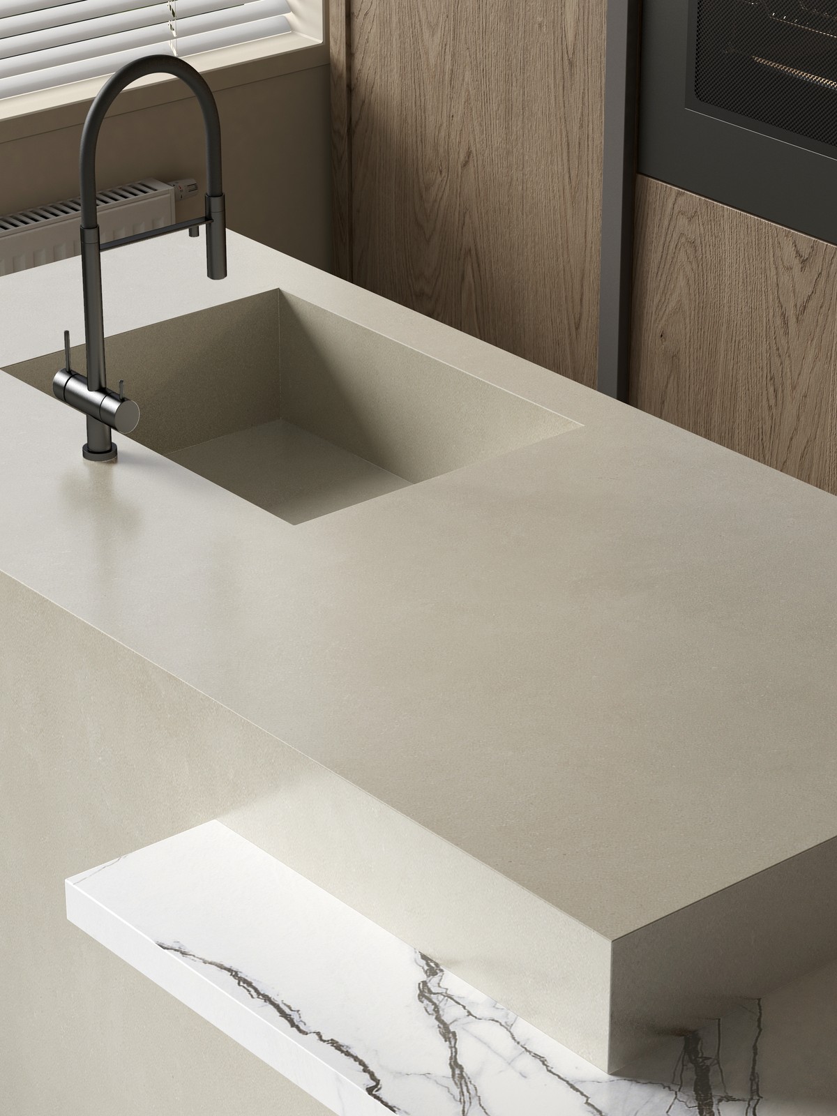 Cement Beige Sintered Stone Slab product view