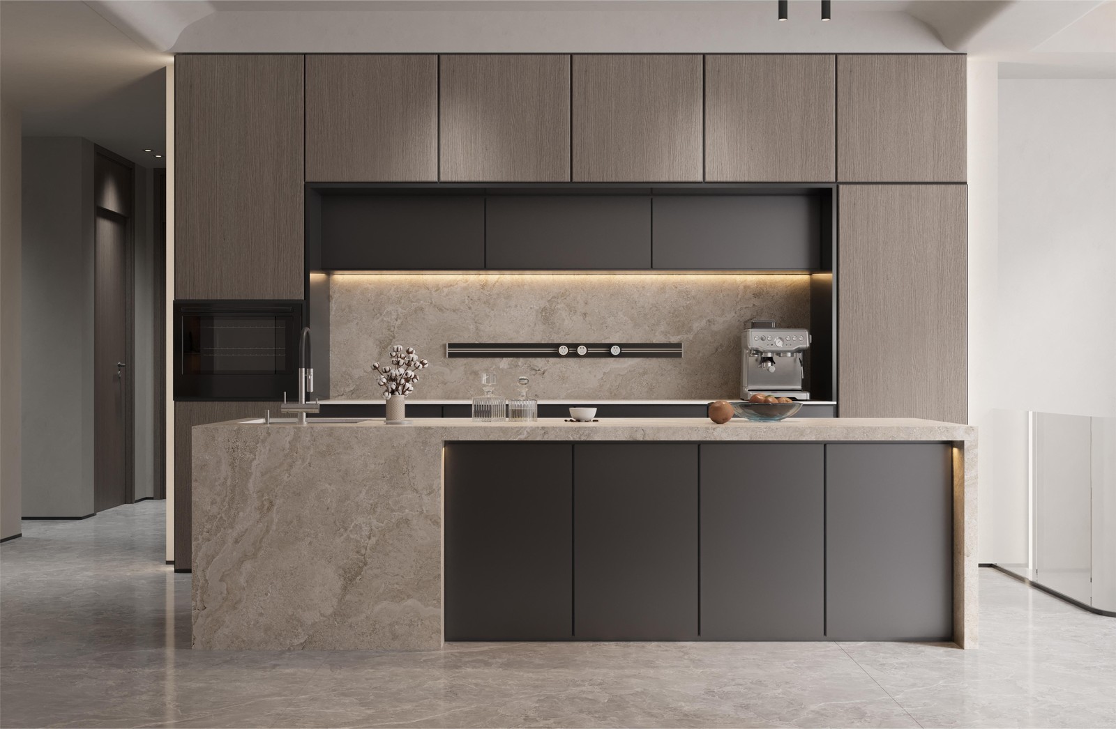 Storm Beige Sintered Stone Slab product view