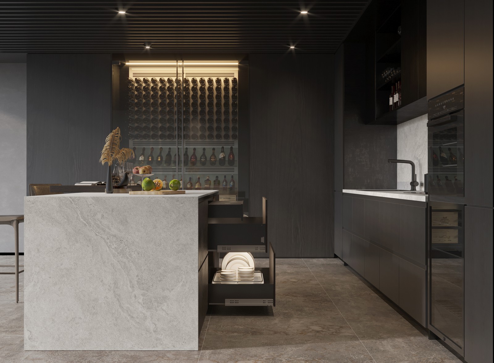 Storm Grey Sintered Stone Slab view 3