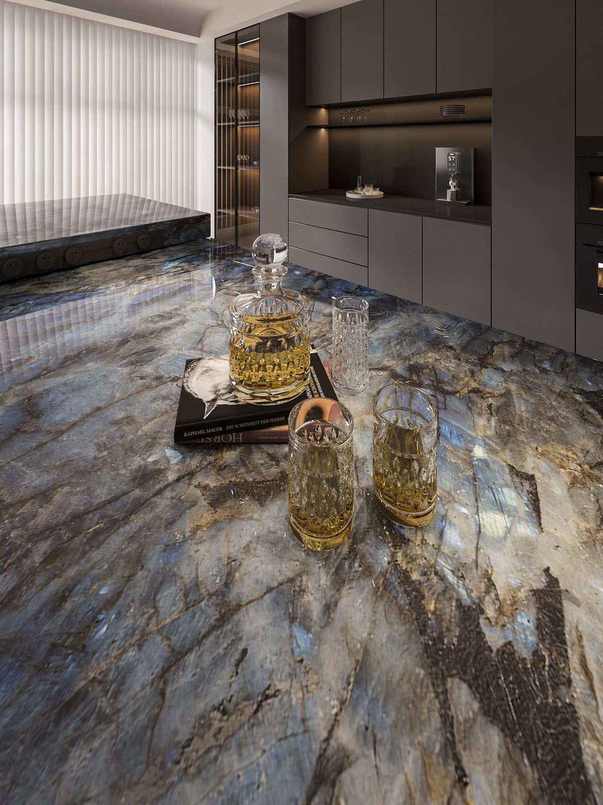 Blue Preal Sintered Stone Slab view 5