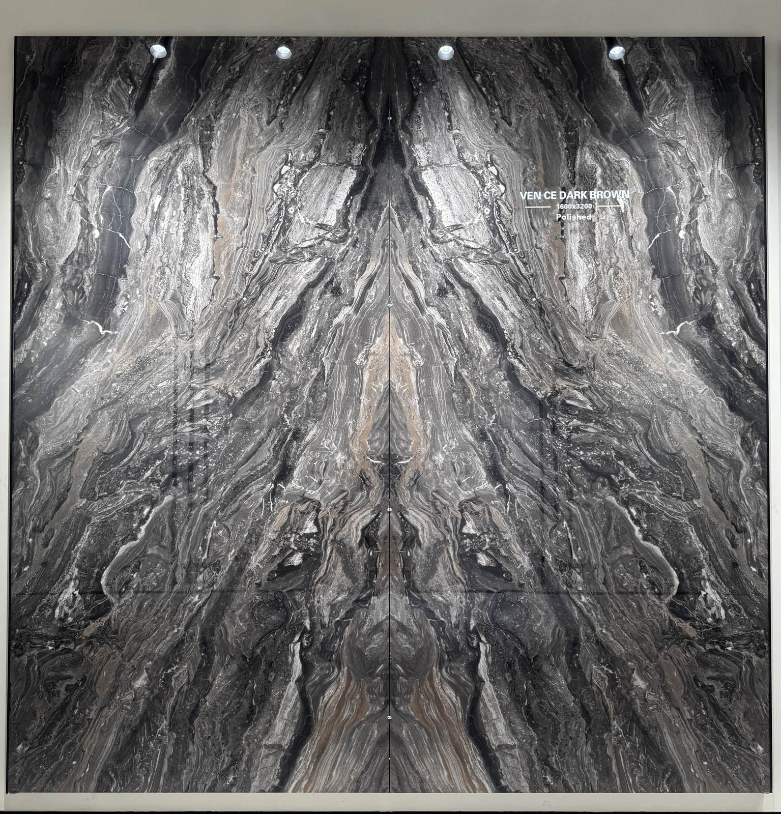 Venice Dark Brown Sintered Stone Slab view 3