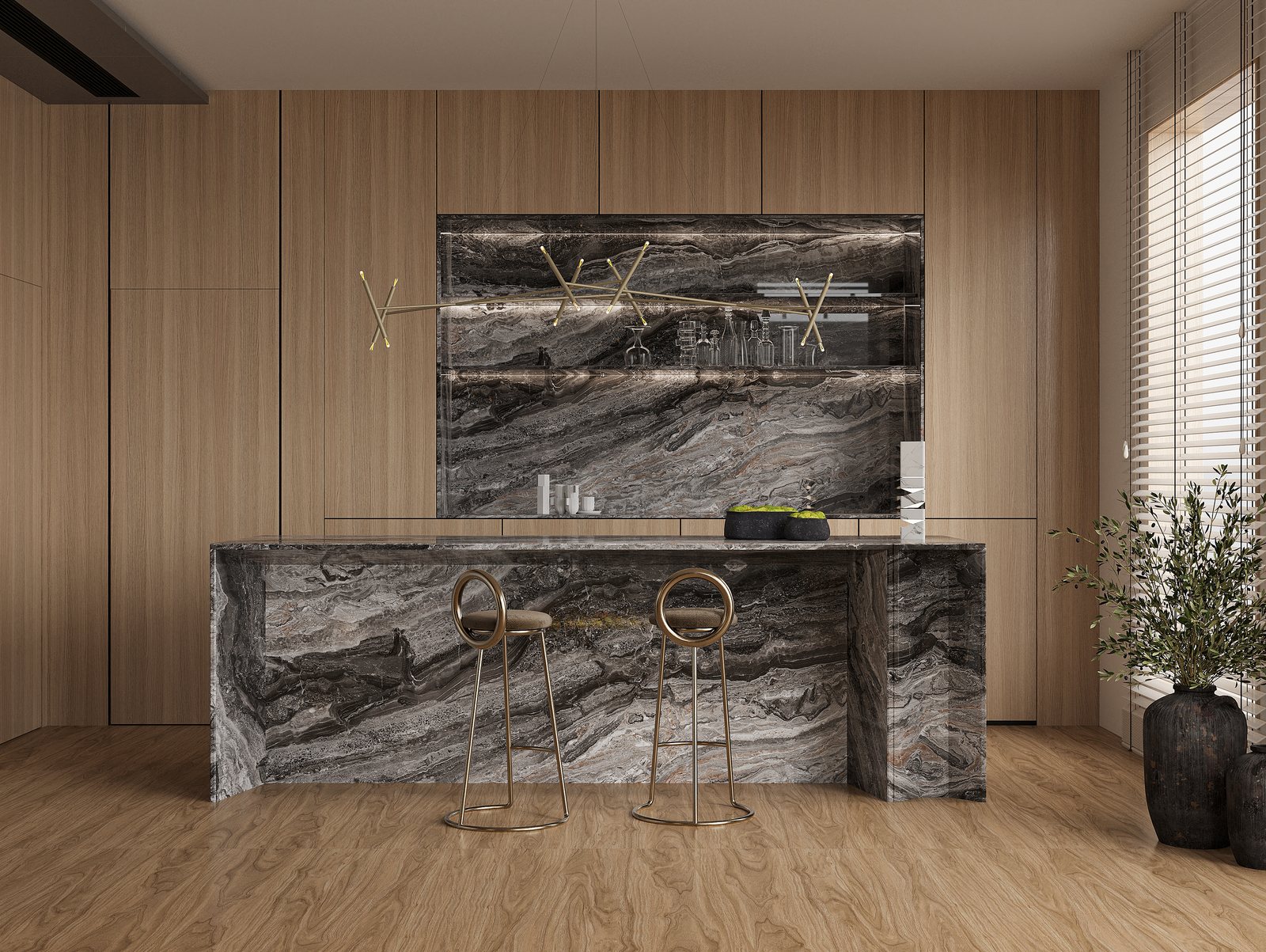 Premium Venice Brown Sintered Stone Slab product view
