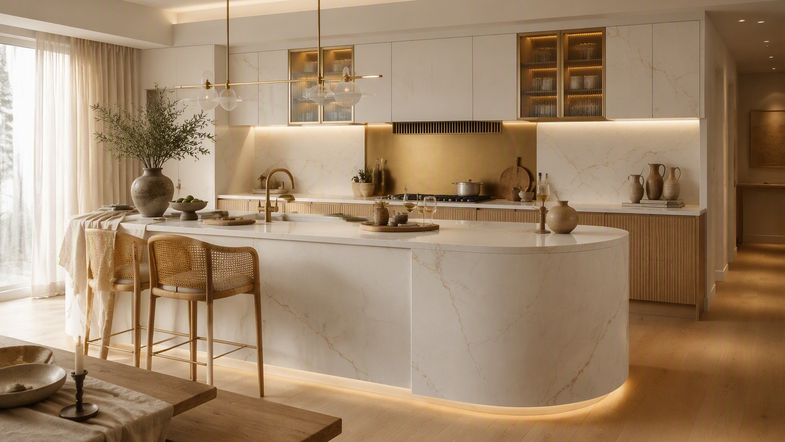 Greek white Sintered Stone Slab product view