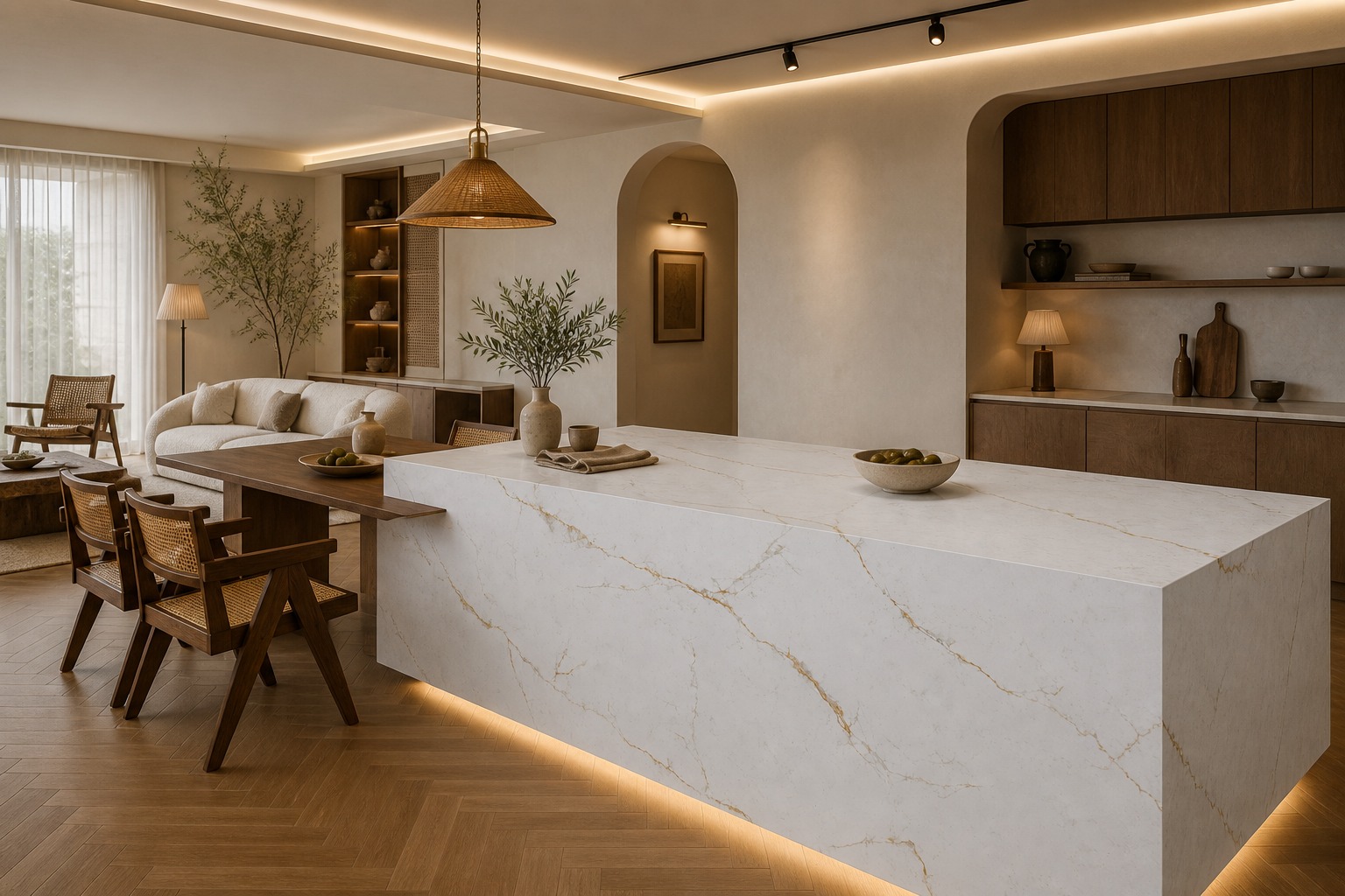 Greek white Sintered Stone Slab view 4